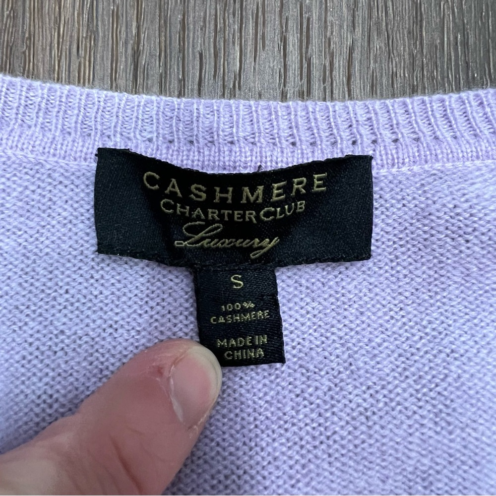 Cashmere charter club luxury light purple sweater - Picture 2 of 7